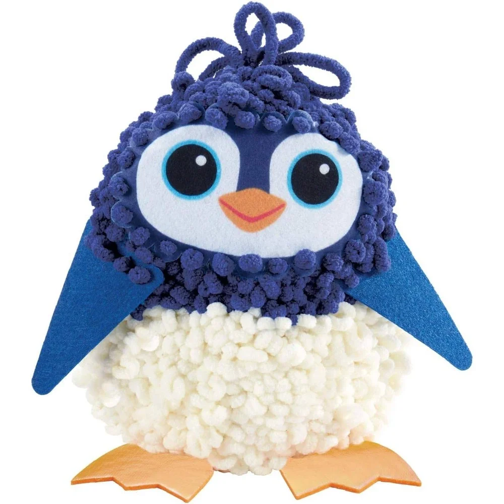 Alex DIY Loopies Penguin Plush Craft Kit Kids Ages 7+ Blue White New 9pc Set‎